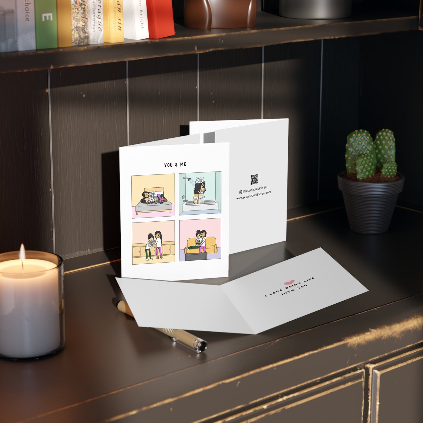 I Love Doing Life With You LGBTQ Greeting Card | Lesbian Anniversary Card