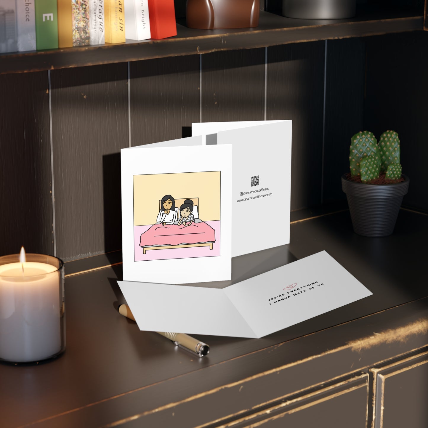 You're Everything I Wanna Wake Up To Lesbian Greeting Card