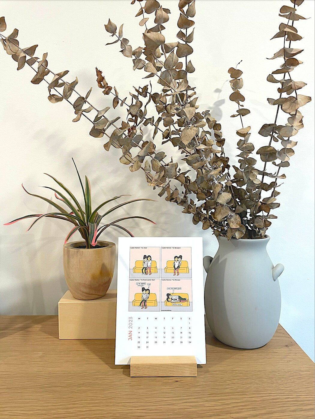 Romantic Lesbian Desk Calendar 2024 | Modern Unique LGBTQ Gifts | Best Lesbian Presents | New Year Calendar | Lesbian Comics | Sapphic | WLW