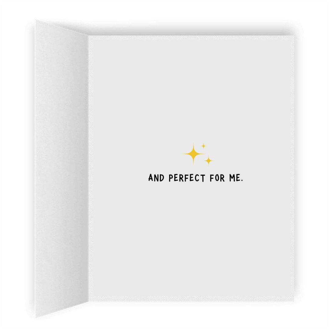 She's So Cute and Perfect for Me, Romantic Lesbian Greeting Card, LGBT WLW Sapphic Anniversary Birthday Card, Cute Gay Lesbian Couple Gifts