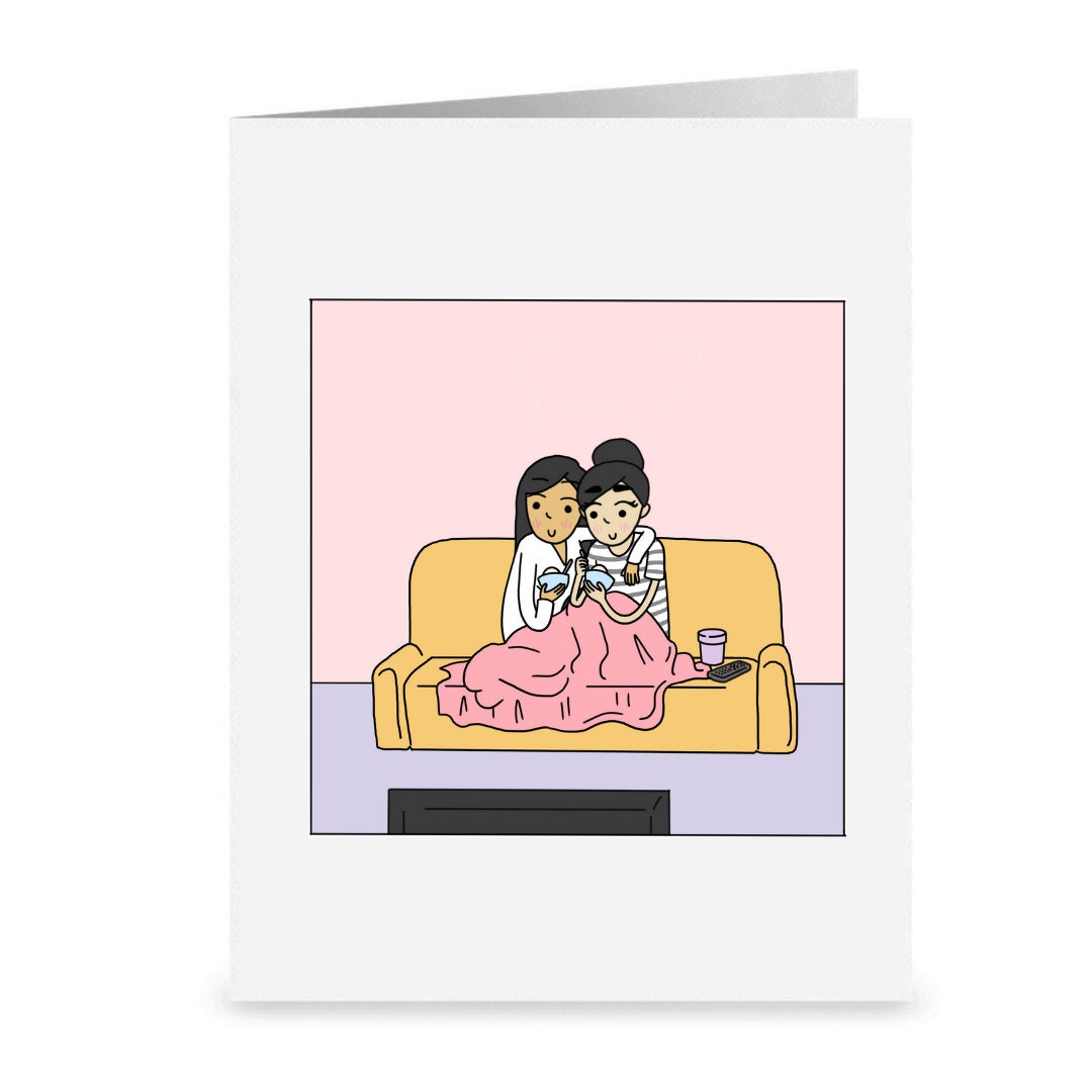 My Best Days Are Always With You, Romantic Lesbian Anniversary Greeting Card, LGBTQ Valentine's Holiday Gift, Sapphic WLW Love Greeting Card