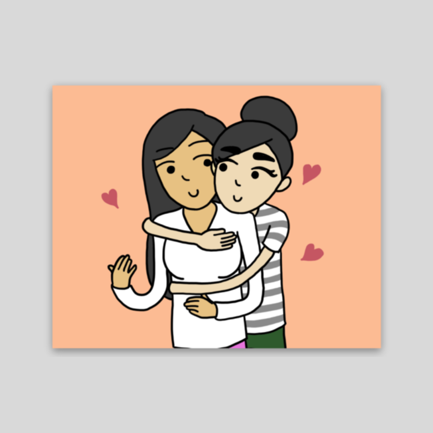 Chia & Poppy Sticker | Vinyl Laptop Sticker | Sesame But Different | Lesbian Comics | LGBTQ Couple