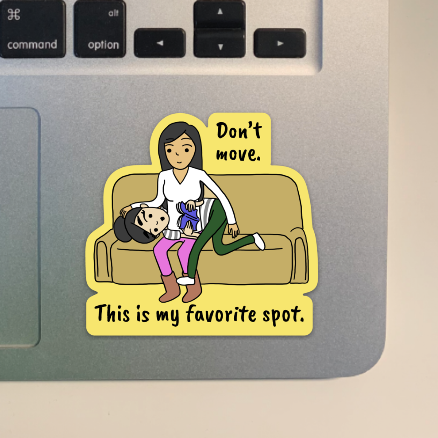This is My Favorite Spot LGBT Sticker | Vinyl Laptop Sticker | Sesame But Different | Lesbian Comics