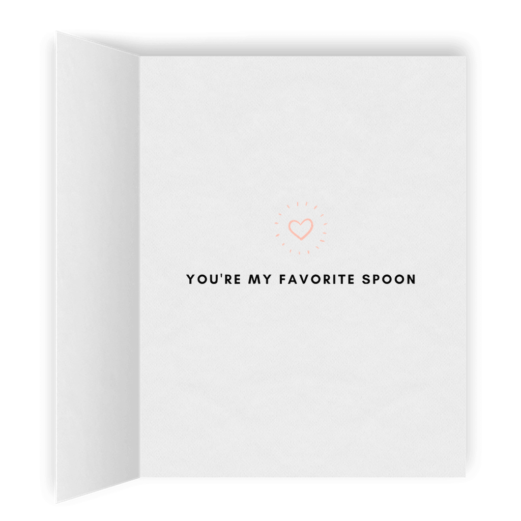 You're My Favorite Spoon | Romantic Lesbian Valentine's Day Card | Cute Lesbian Anniversary Gifts | LGBTQ Greeting Card