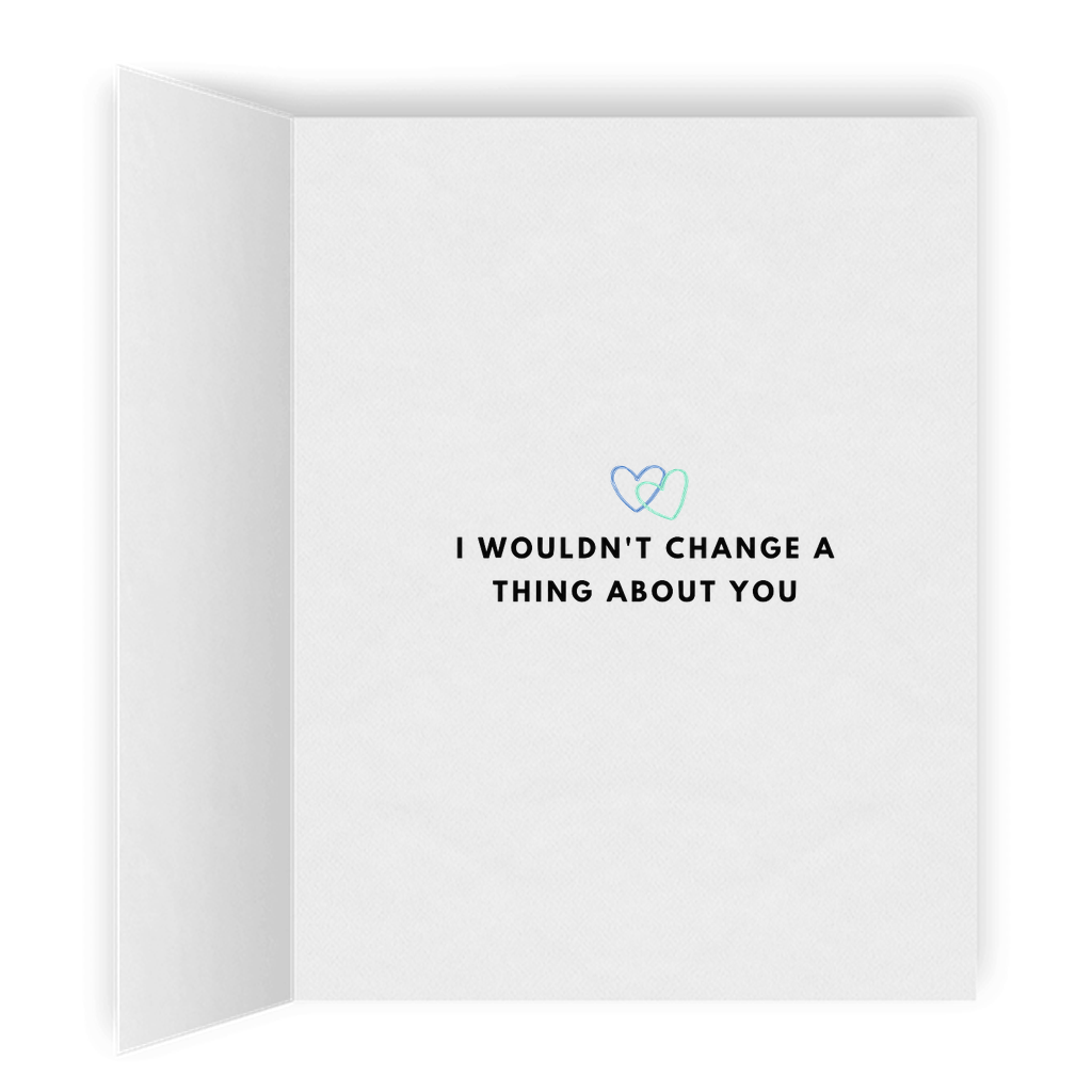 I Wouldn't Change a Thing About You | Romantic Lesbian Valentine's Day Card | Cute Lesbian Anniversary Gifts | Lesbian LGBTQ Greeting Card