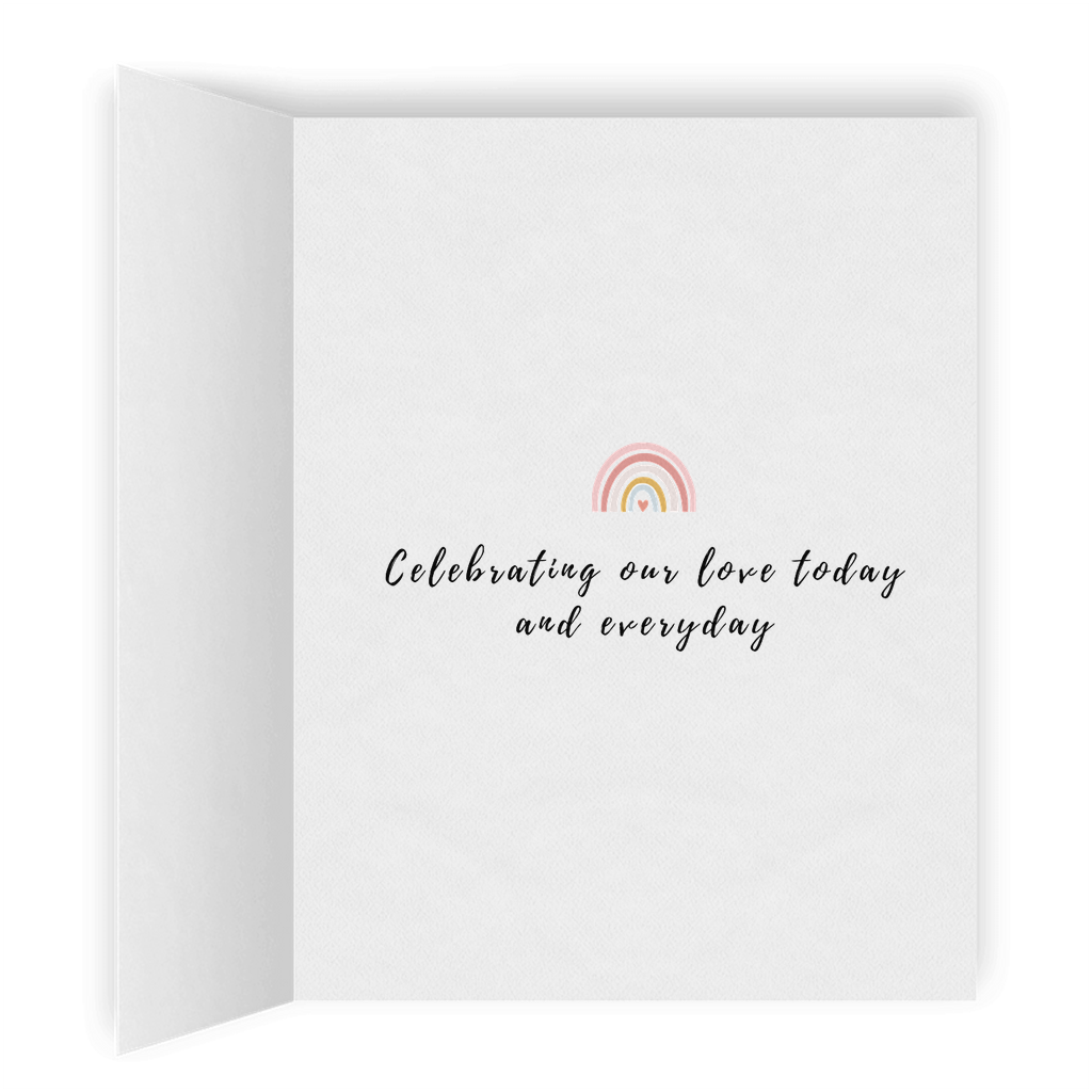 Celebrating Our Love Today & Everyday | Romantic Lesbian Pride Month Card | Cute Lesbian Gifts | LGBTQ Pride Greeting Card