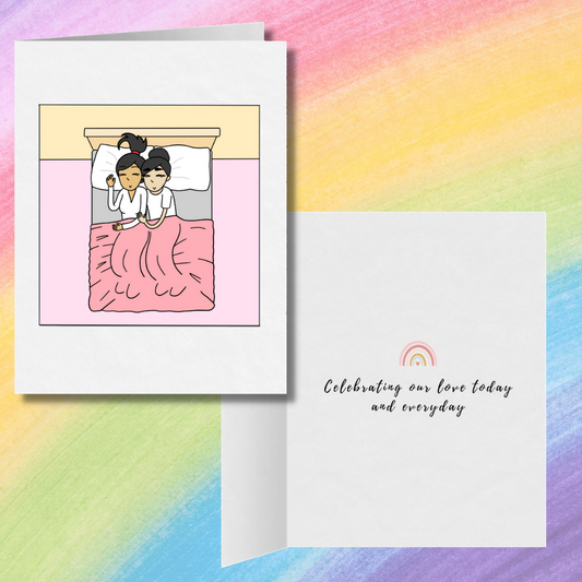 Celebrating Our Love Today & Everyday | Romantic Lesbian Pride Month Card | Cute Lesbian Gifts | LGBTQ Pride Greeting Card
