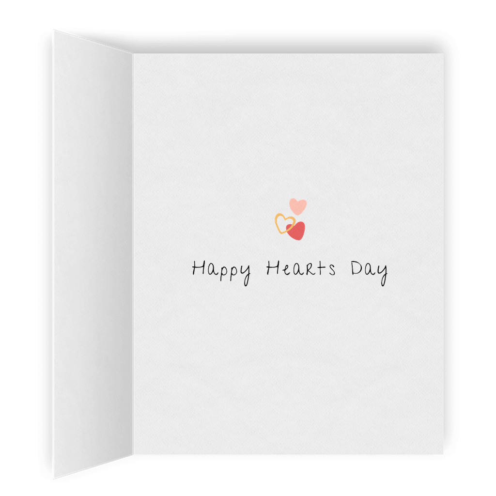 Happy Hearts Day | Romantic Lesbian Valentine's Day Card | Cute Lesbian Anniversary Gifts | Lesbian LGBTQ Greeting Card