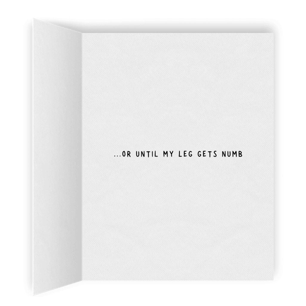 I Could Lay Like This Forever | Romantic Lesbian Valentine's Day Card | Cute LGBTQ Anniversary Gifts | Funny Sapphic WLW Love Greeting Card