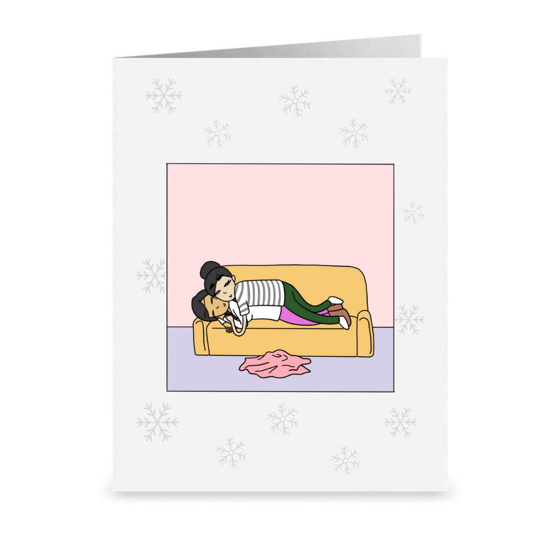 All I Want for Christmas is to Cuddle With You | Romantic Lesbian Christmas Card | Cute Lesbian Holiday Gifts & Greeting Card