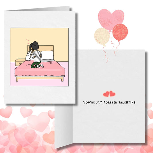 You're My Forever Valentine | Romantic Lesbian Greeting Card | Cute LGBTQ Valentine's Day Gifts | Sapphic Relationship | WLW Love Is Love