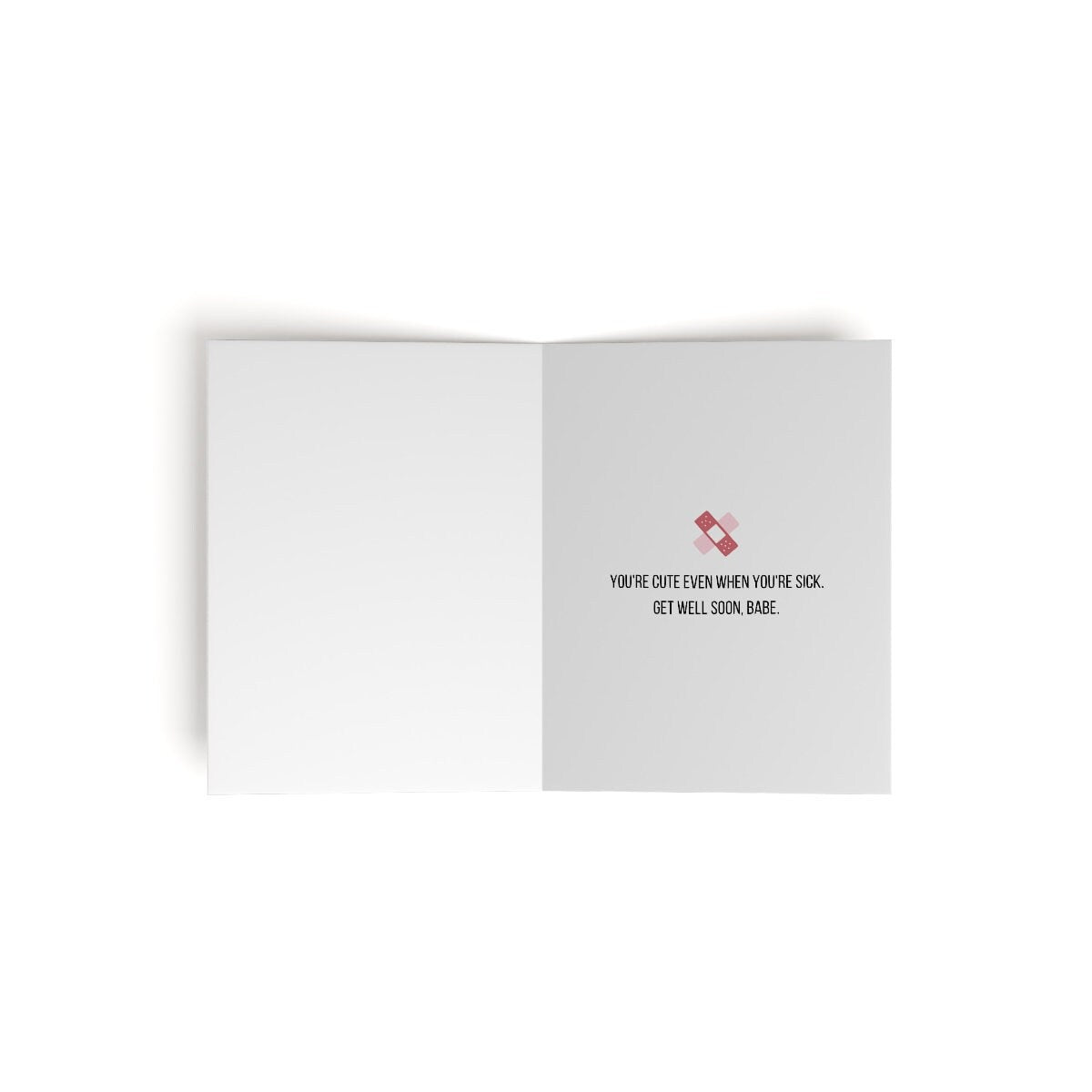 You're Cute Even When You're Sick | Get Well Soon Lesbian Card | Cute LGBTQ Gift | Sapphic WLW Greeting Card | Romantic Long Distance Card