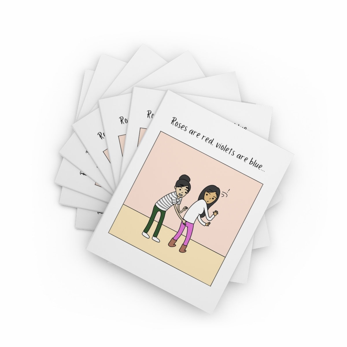 Roses are Red, Violets are Blue Lesbian Greeting Card | Gay Romantic Valentine's Day Card | LGBT Anniversary Gift | Sapphic WLW Relationship