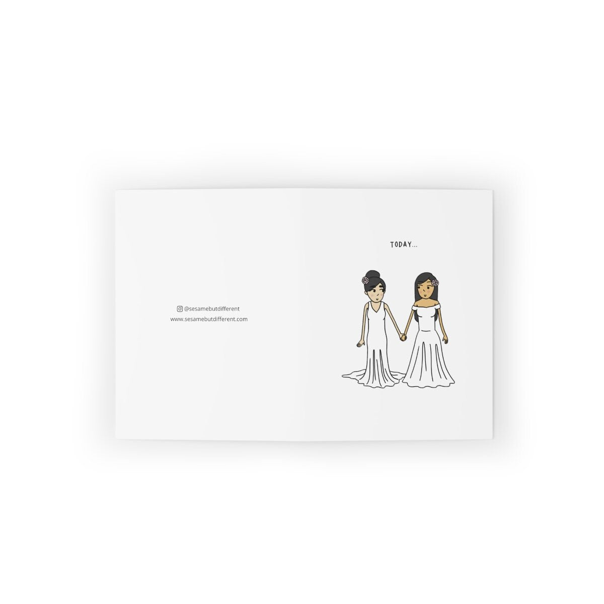 Today Our Forever Adventure Begins | Lesbian Wedding Engagement Greeting Card | Sapphic WLW Relationship | Gay Romantic LGBTQ Gifts & Cards
