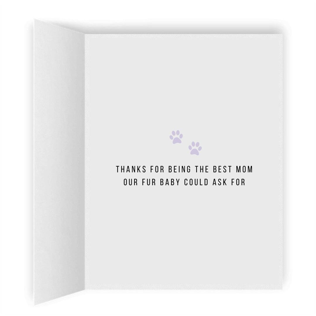 Best Cat Mom Greeting Card | Lesbian Cat Parent Card | Cute LGBTQ Mother's Day Gifts | Sapphic Relationship | WLW Fur Baby | Black Kitten