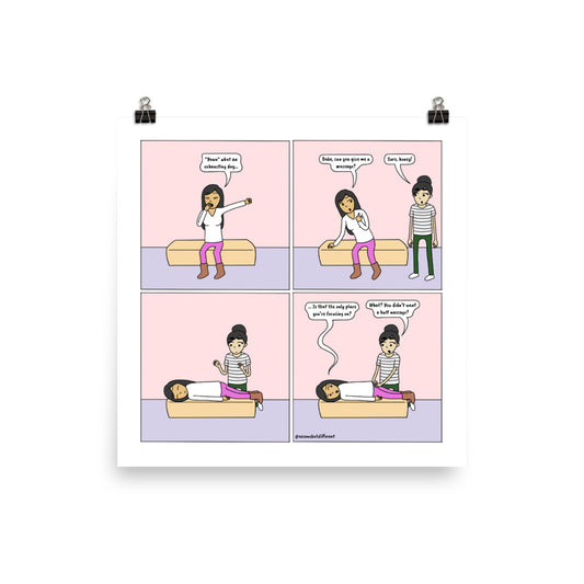 Massage | Cute Lesbian Relationship | Pride Gifts | LGBTQ Comic Print