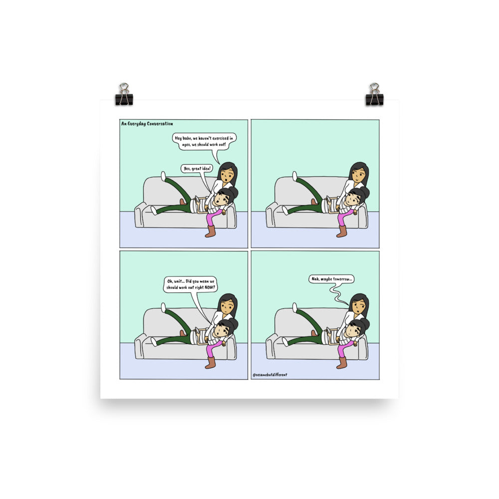 An Everyday Conversation | Cute Lesbian Relationship | Pride Gifts | LGBTQ Comic Print