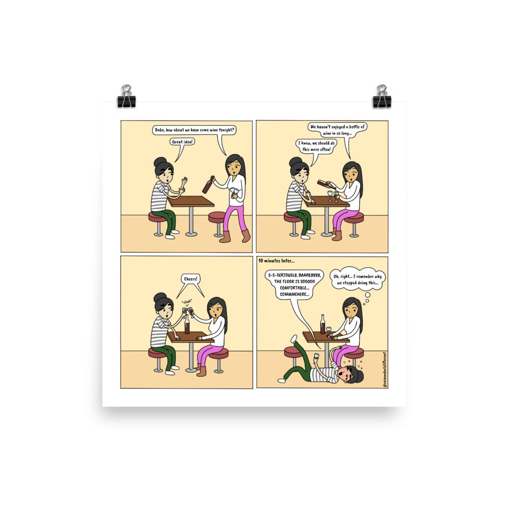 Lightweight | Cute Lesbian Relationship | Pride Gifts | LGBTQ Comic Print