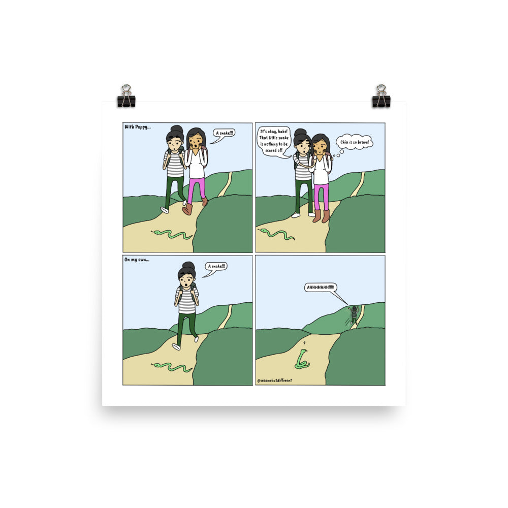 Bravery | Cute Lesbian Relationship | Anniversary Gifts | Lesbian LGBTQ Comic Print (10" x 10") | Full Color | Sesame But Different