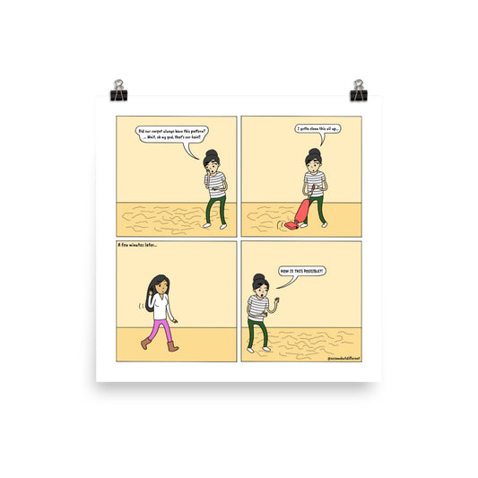 Never-Ending Struggle | Cute Lesbian Relationship | Anniversary Gifts | Lesbian LGBTQ Comic Print (10" x 10") | Full Color | Sesame But Different