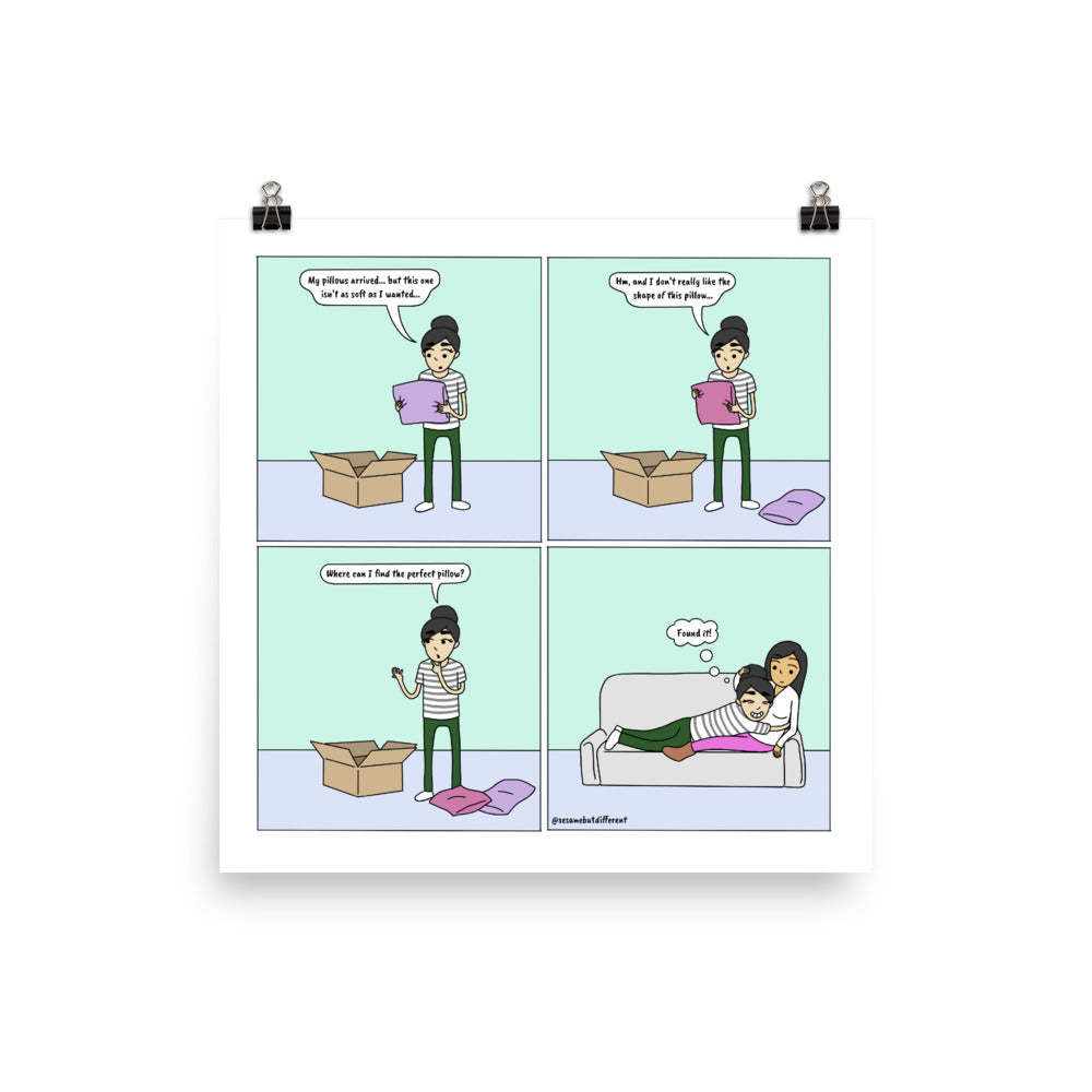 Pillows | Cute Lesbian Relationship | Pride Gifts | LGBTQ Comic Print