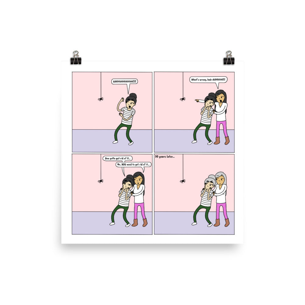 Spider | Cute Lesbian Relationship | Pride Gifts | LGBTQ Comic Print