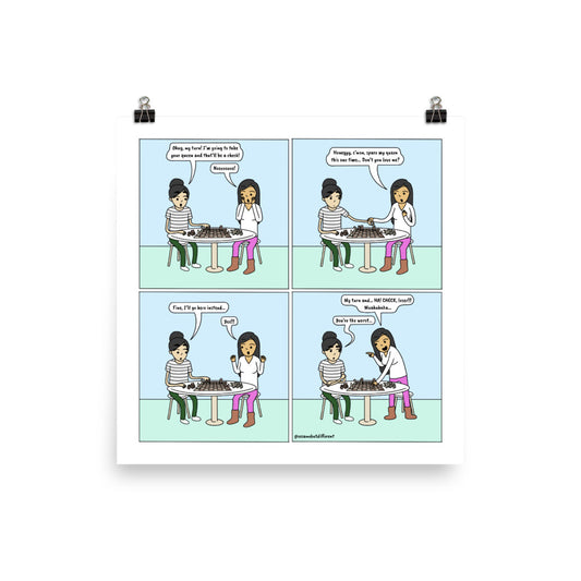 Poppy's Strategy | Cute Lesbian Relationship | Pride Gifts | LGBTQ Comic Print