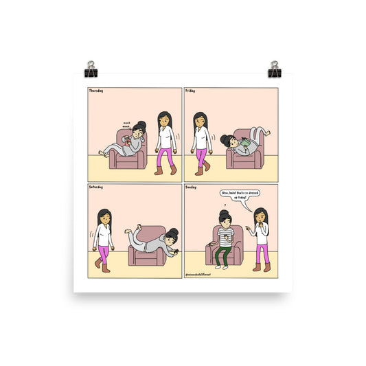 Dressed Up | Cute Lesbian Relationship | Pride Gifts | LGBTQ Comic Print