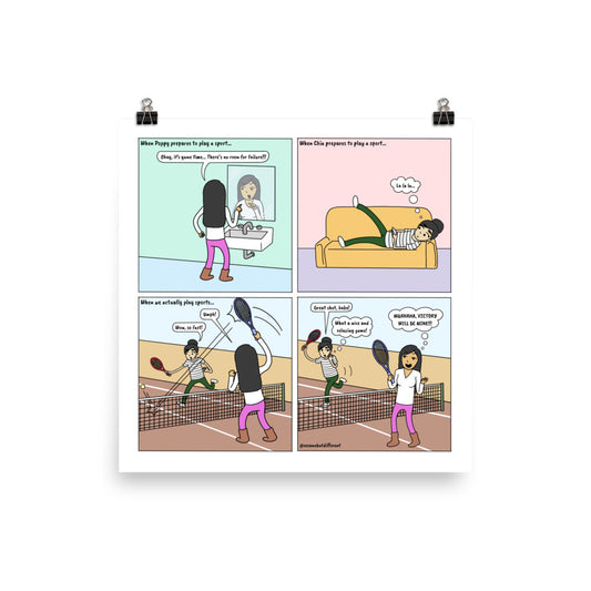 Competitive Sports | Cute Lesbian Relationship | Pride Gifts | LGBTQ Comic Print