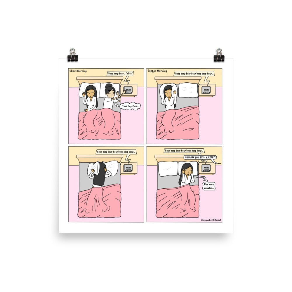 Morning Routines | Cute Lesbian Relationship | Pride Gifts | LGBTQ Comic Print