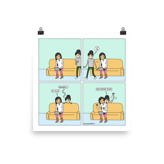 Subtle Hints | Cute Lesbian Relationship | Pride Gifts | LGBTQ Comic Print