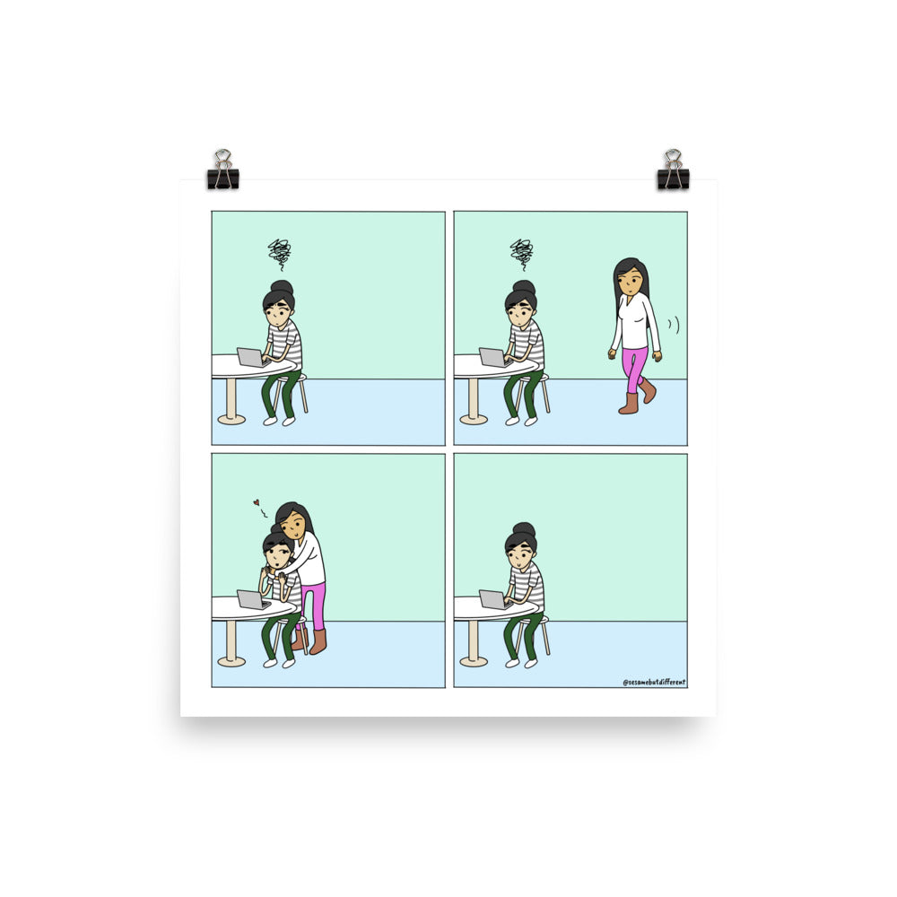 Mood Lifter | Cute Lesbian Relationship | Pride Gifts | LGBTQ Comic Print