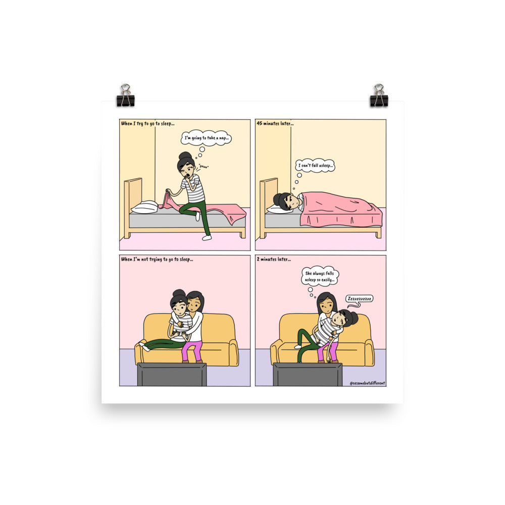 Sleeping Spell | Cute Lesbian Relationship | Pride Gifts | LGBTQ Comic Print