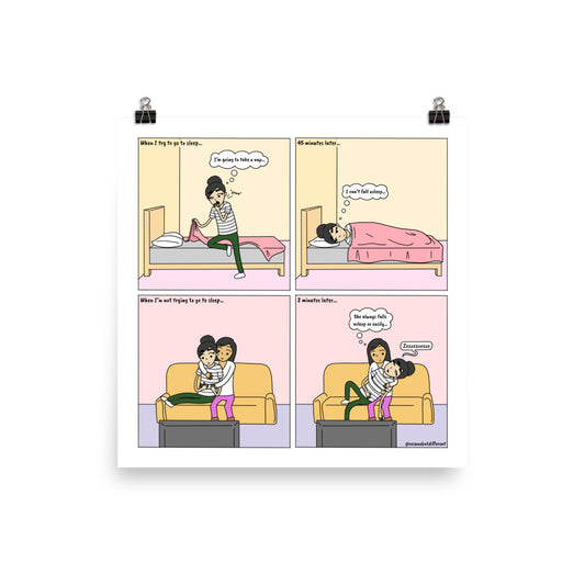 Sleeping Spell | Cute Lesbian Relationship | Pride Gifts | LGBTQ Comic Print