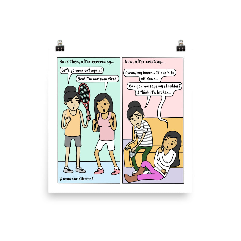 Aging Gracefully | Cute Lesbian Relationship | Pride Gifts | LGBTQ Comic Print