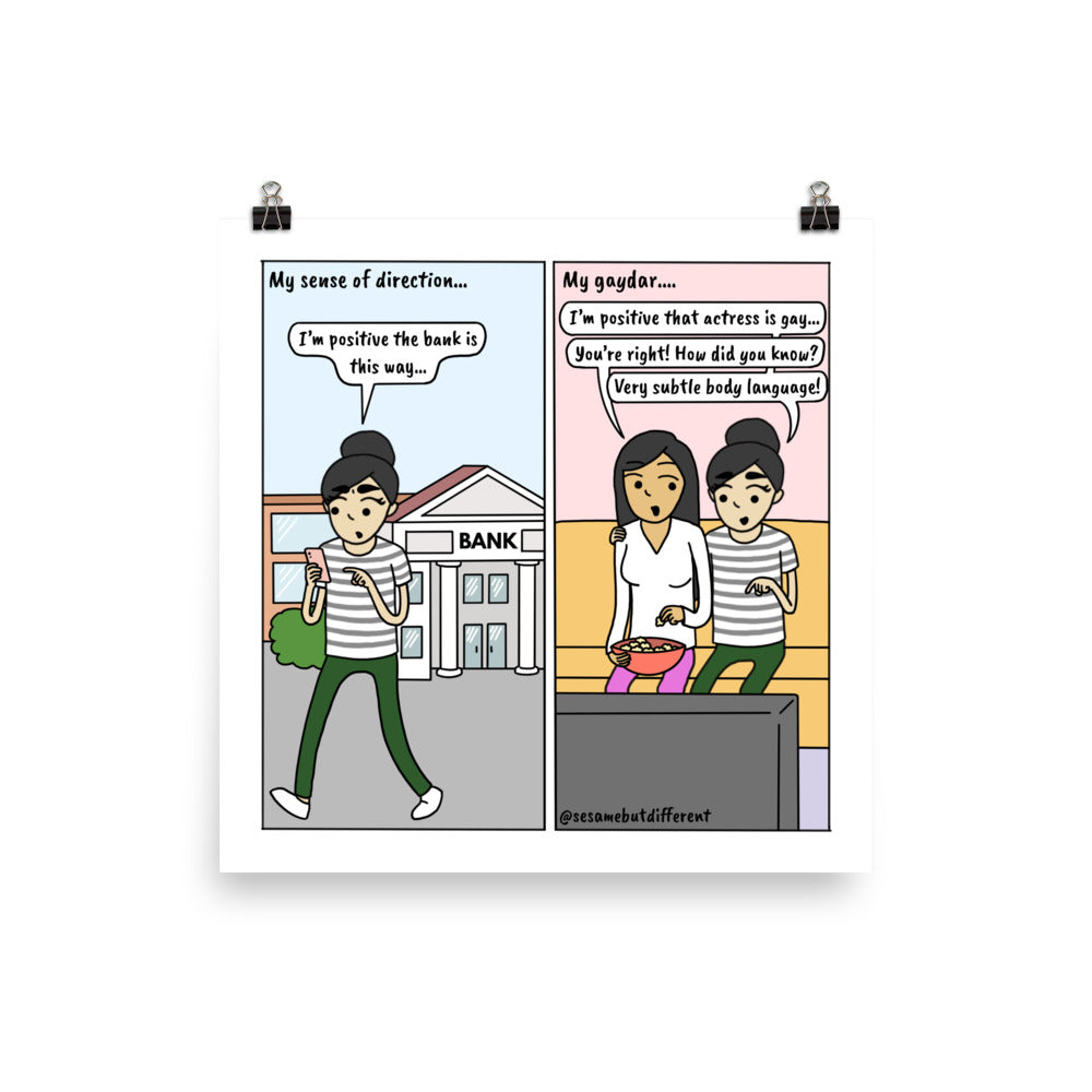 Helpful Skills | Cute Lesbian Relationship | Pride Gifts | LGBTQ Comic Print