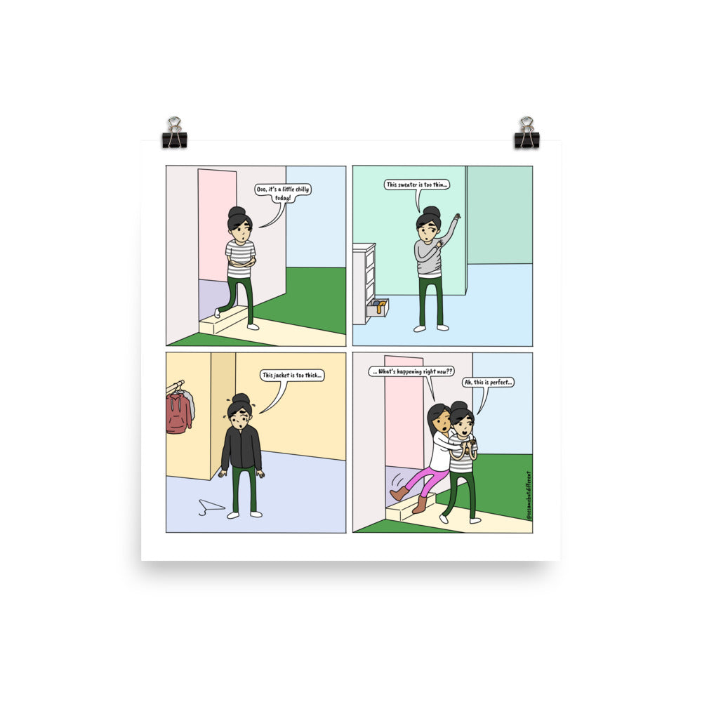 Perfect Warmth | Cute Lesbian Relationship | Pride Gifts | LGBTQ Comic Print