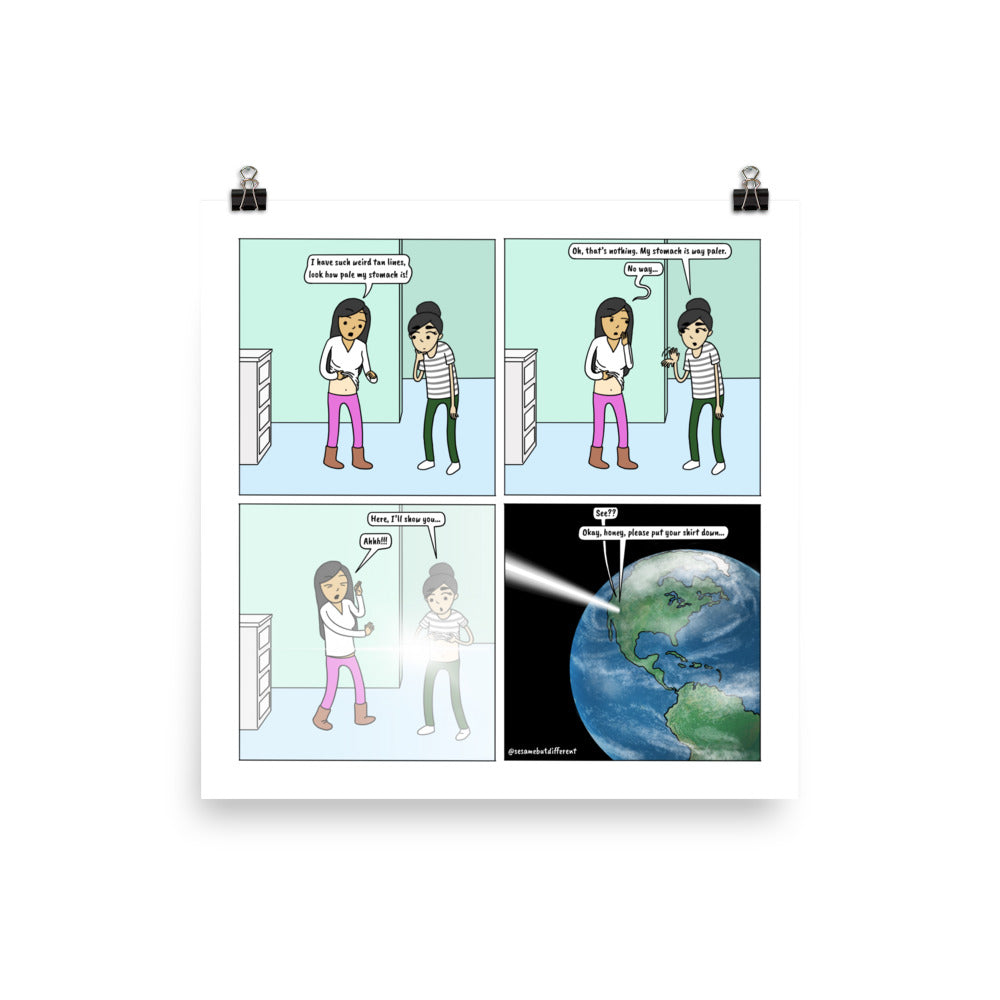 Tan Lines | Cute Lesbian Relationship | Pride Gifts | LGBTQ Comic Print