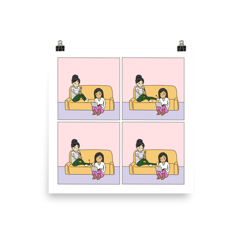 Simple Gestures | Cute Lesbian Relationship | Pride Gifts | LGBTQ Comic Print