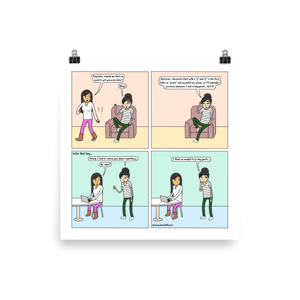 Helpful Reminder | Cute Lesbian Relationship | Pride Gifts | LGBTQ Comic Print