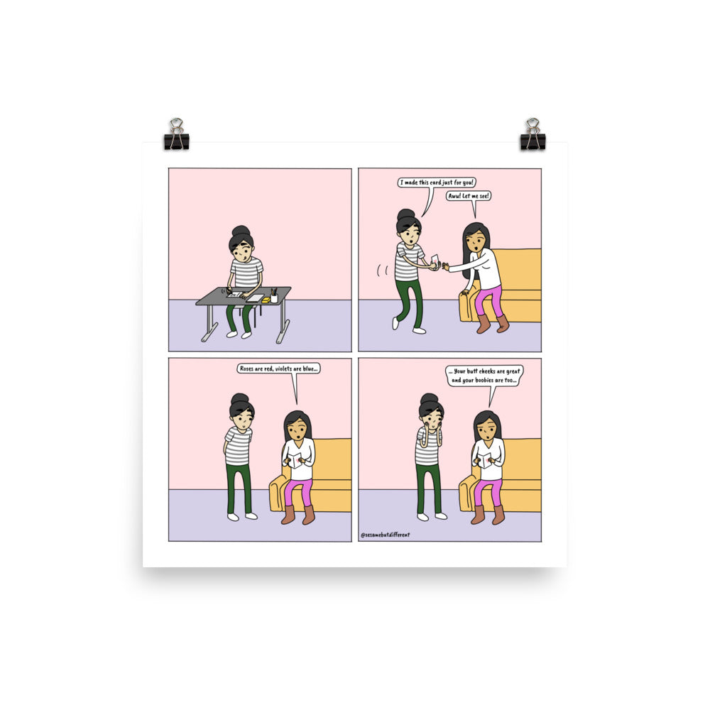 A True Poet | Cute Lesbian Relationship | Pride Gifts | LGBTQ Comic Print