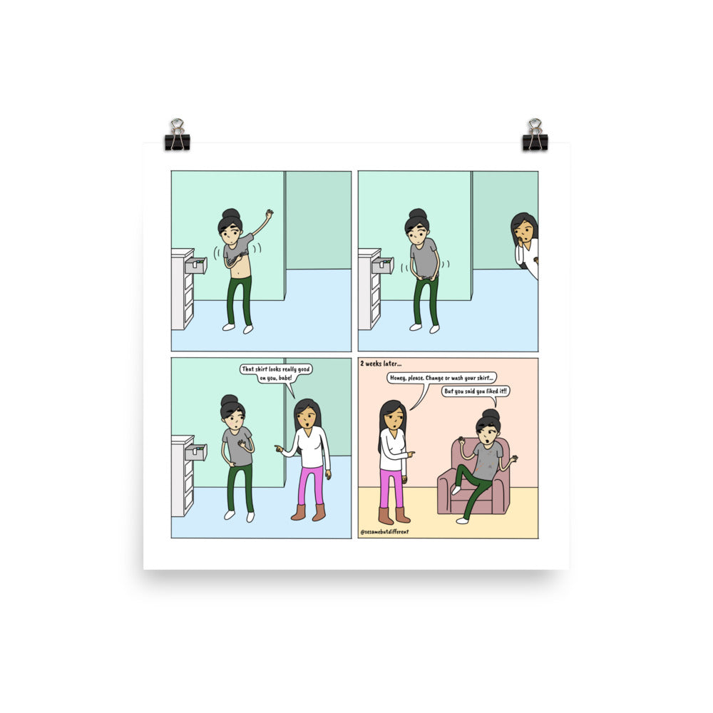 Nice Shirt | Cute Lesbian Relationship | Pride Gifts | LGBTQ Comic Print