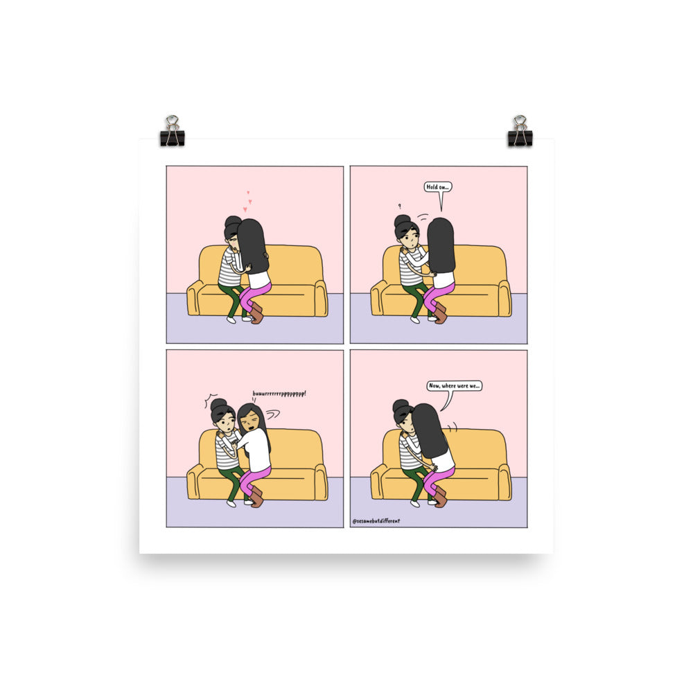 Brief Intermission | Cute Lesbian Relationship | Pride Gifts | LGBTQ Comic Print