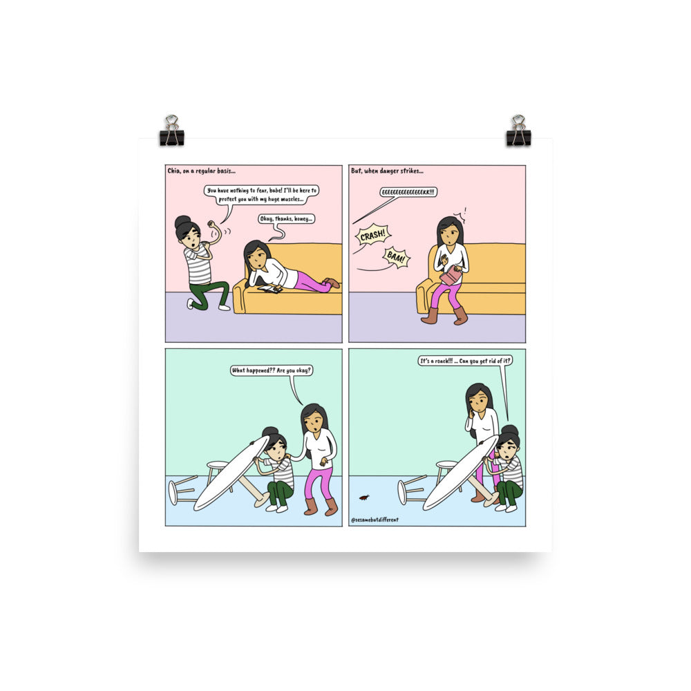 Tough Chia | Cute Lesbian Relationship | Pride Gifts | LGBTQ Comic Print