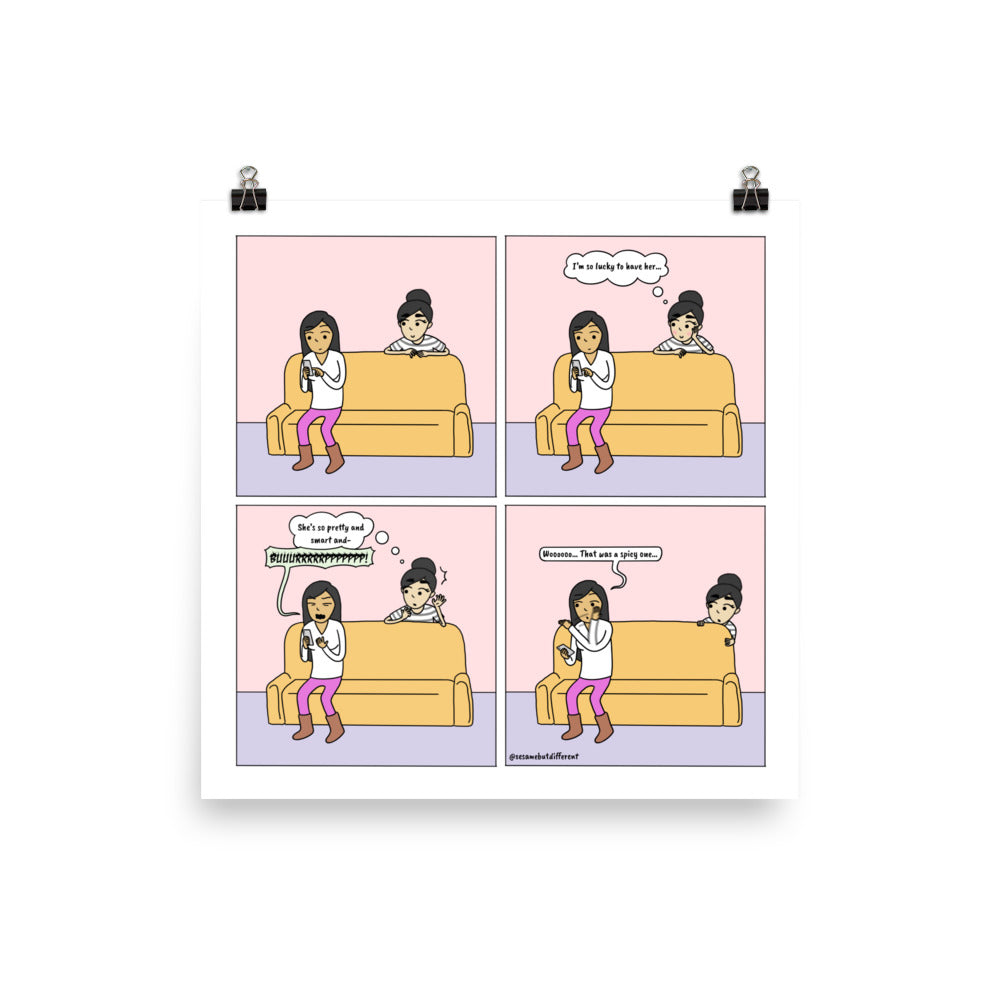 Full of Surprises | Cute Lesbian Relationship | Pride Gifts | LGBTQ Comic Print