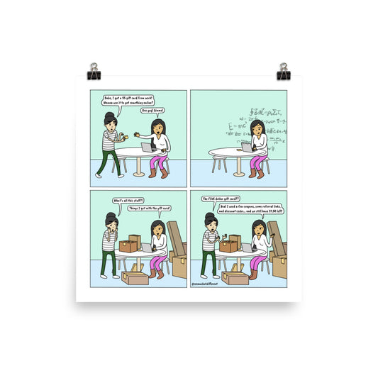 Gift Card | Cute Lesbian Relationship | Pride Gifts | LGBTQ Comic Print