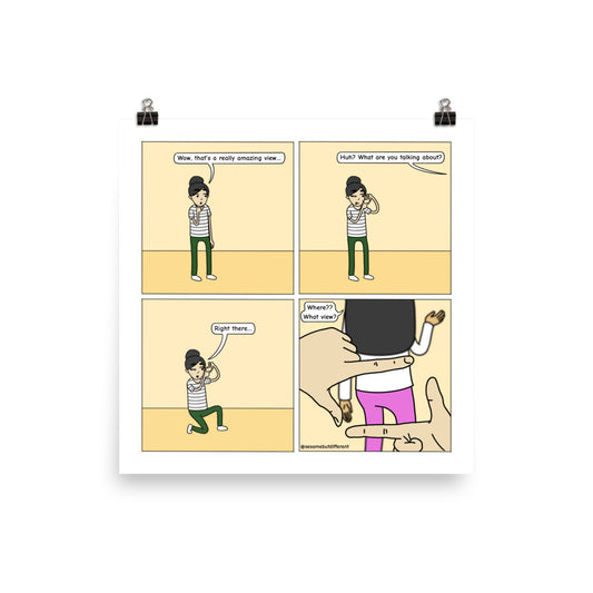 Amazing View | Cute Lesbian Relationship | Pride Gifts | LGBTQ Comic Print