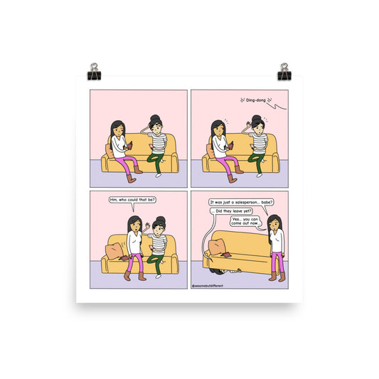 Stranger Danger | Cute Lesbian Relationship | Pride Gifts | LGBTQ Comic Print