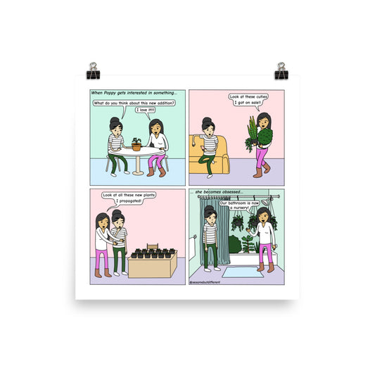 Poppy's Interest | Cute Lesbian Relationship | Pride Gifts | LGBTQ Comic Print