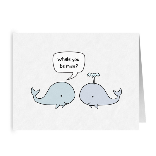 Whale You Be Mine? | Romantic Lesbian Valentine's Day Card | Cute Lesbian Anniversary Gifts | Lesbian LGBTQ Greeting Card